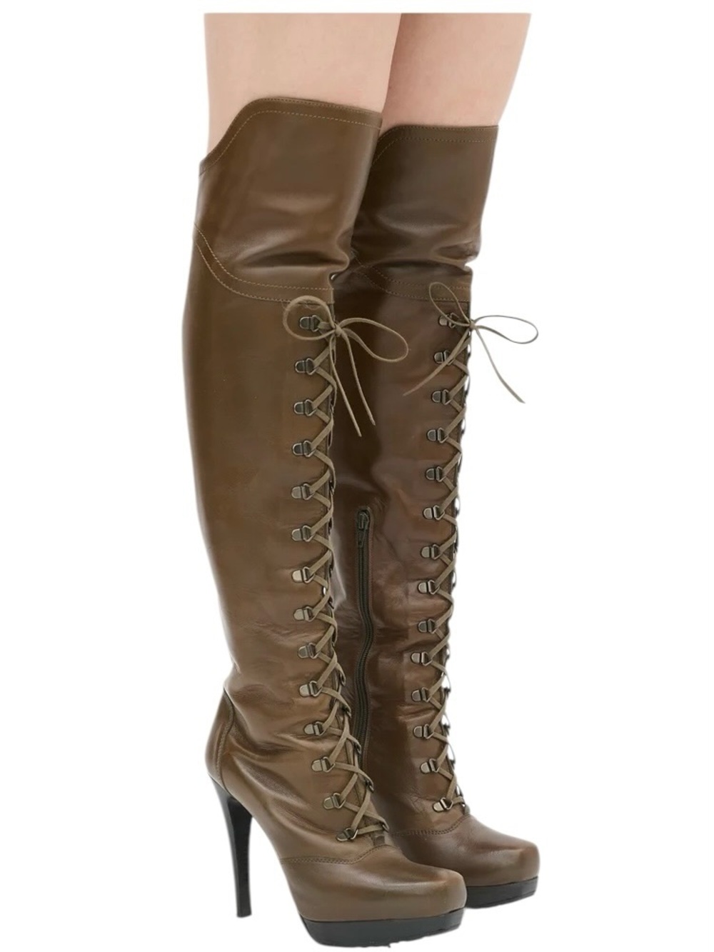 Stuart Weitzman Brown‎ Leather
Over the Knee Stiletto Boots size 8 M US